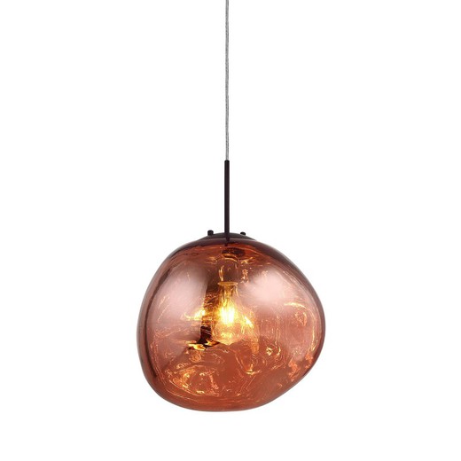 Lampada da soffitto in vetro dorato, 36x160 cm