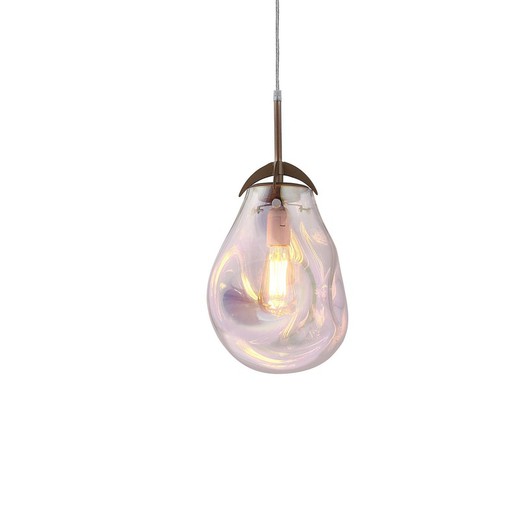 Gray glass ceiling lamp, 23x160 cm