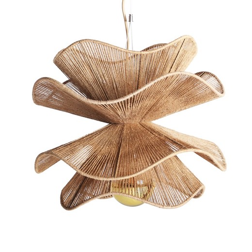 Jute ceiling lamp in natural, 50 x 50 x 46 cm | Khed