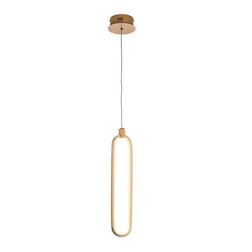 Metalowa lampa sufitowa Led Colette różowe złoto, Ø13x49cm