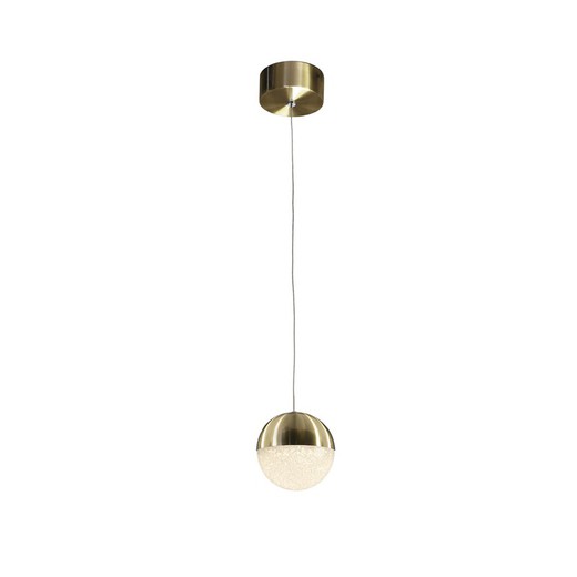 Led Plafondlamp van Metalen Bol Goud, Ø12x12cm