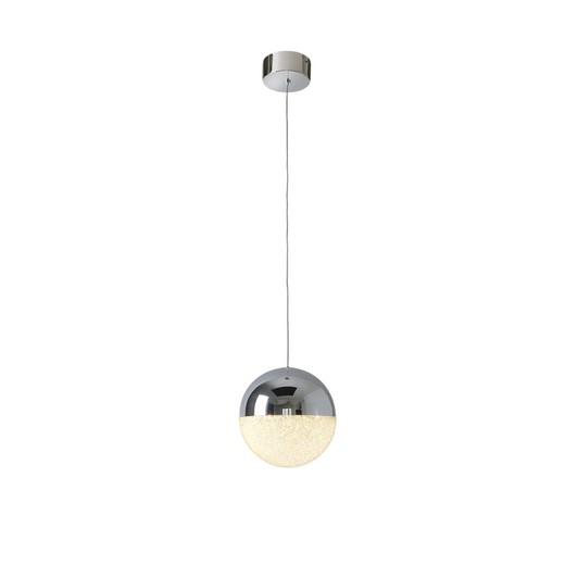 Lampa sufitowa Led metalowa kula srebrna, Ø20x20cm