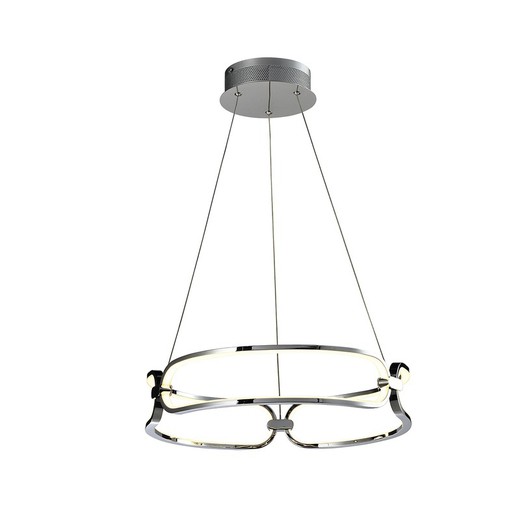Led Ceiling Lamp S in Silver Colette Metal, Ø47x10cm