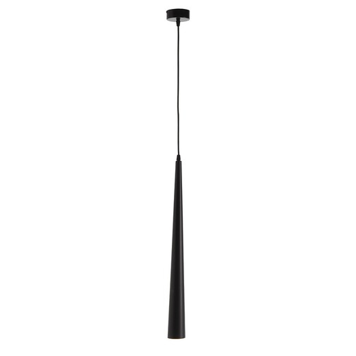 Lámpara de techo madera en negro, 6 x 6 x 60 cm