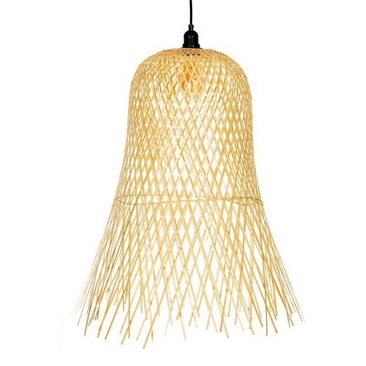 Postrzępiona bambusowa lampa sufitowa, 56x56x70cm