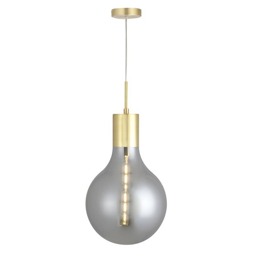 LAUGO - Lampada a sospensione in vetro fumé, Ø 30 cm