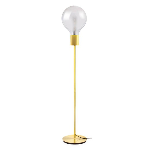 LAUGO - Lámpara de pie de vidrio smoky, Ø 30 x H 160 cm