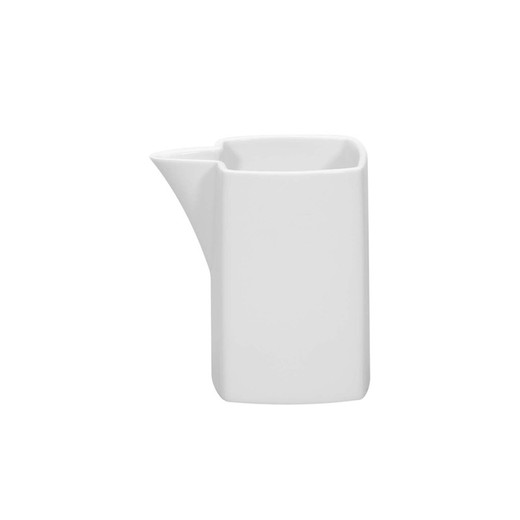 Pot à lait en porcelaine Carré Whité, 8,9x6,4x9,6 cm