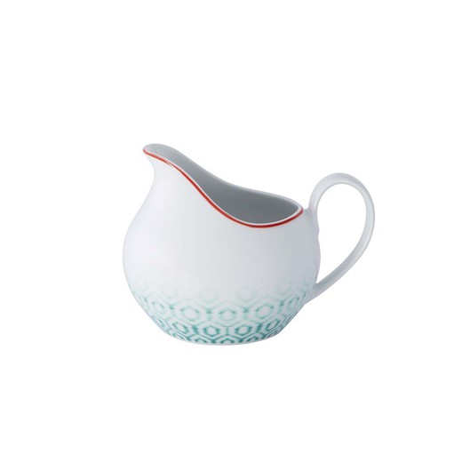 Fiji porcelain milk jug, 12.8x9.9x9.5 cm