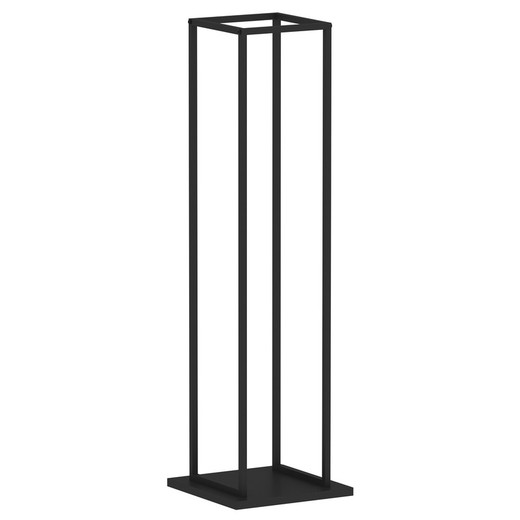 Leñero de acero en negro, 33 x 33 x 115 cm | Design