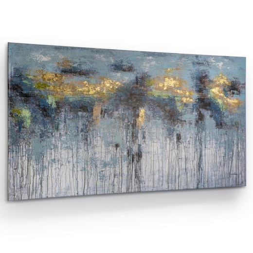 Aquas abstrakt canvas, 150x4x90cm