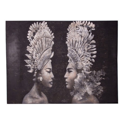 Canvas Balinese Faces, 160x3x120cm