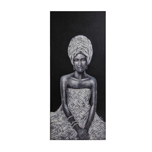 Johari Sittande Kvinna Canvas, 70x4x160cm