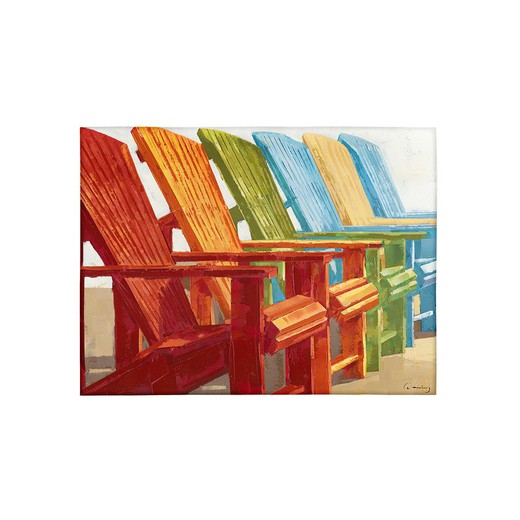 Esplai Krzesła Plażowe Płótno, 120x4x90cm