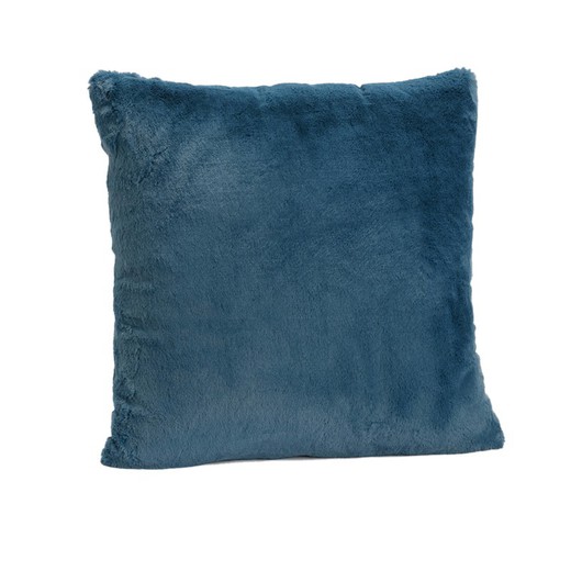 Cojín poliéster azul noche, 50 x 50 x 9 cm | Luxe