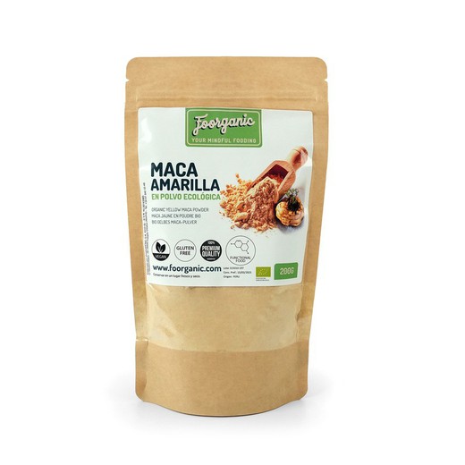 Organic yellow maca powder, 200 gr