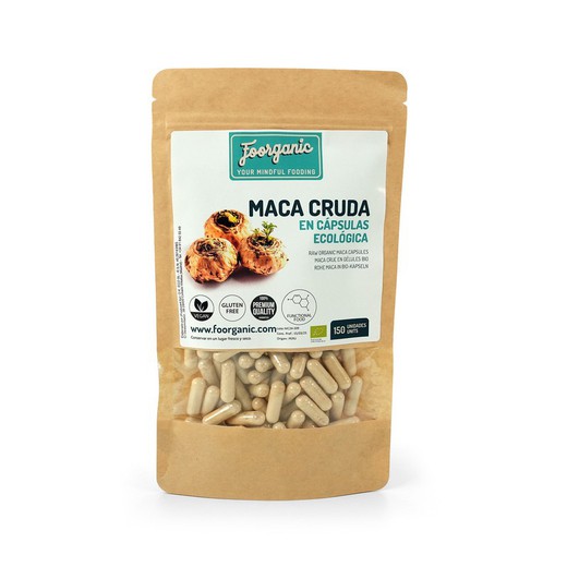 Maca crua ECO em cápsulas, 150 unidades