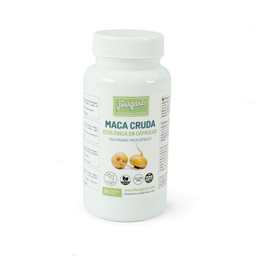 Maca cruda ECO in capsule, 90 unità