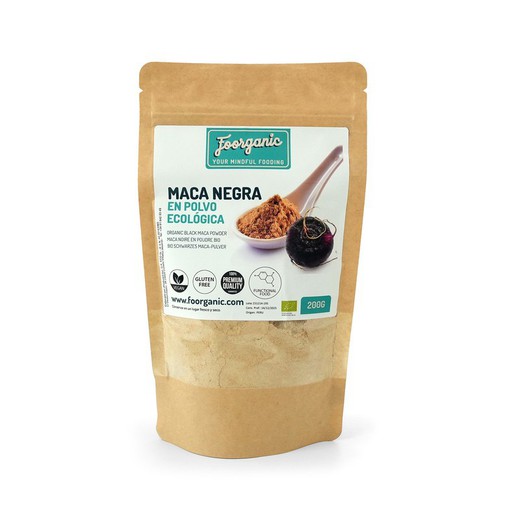 Organic black maca powder, 200 gr