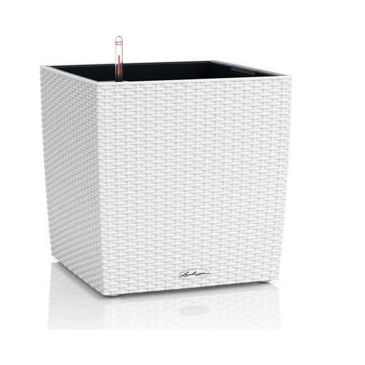 Maceta con Autorriego Trend Cube Cottage 30 Blanca, 29,5x29,5x30 cm