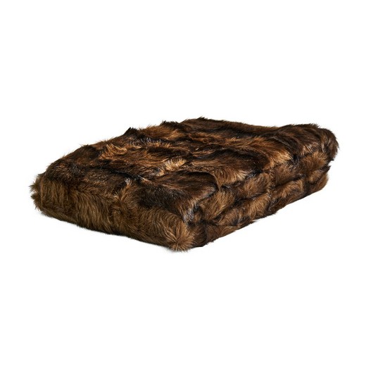 Bison Brown Microfiber Blanket, 130x170x1cm
