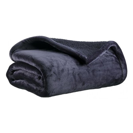 Polyester blanket in navy blue | Michka