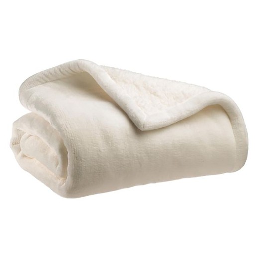 Polyester blanket in white | Michka