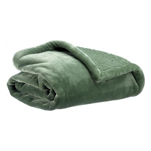 Polyester blanket in green | Michka