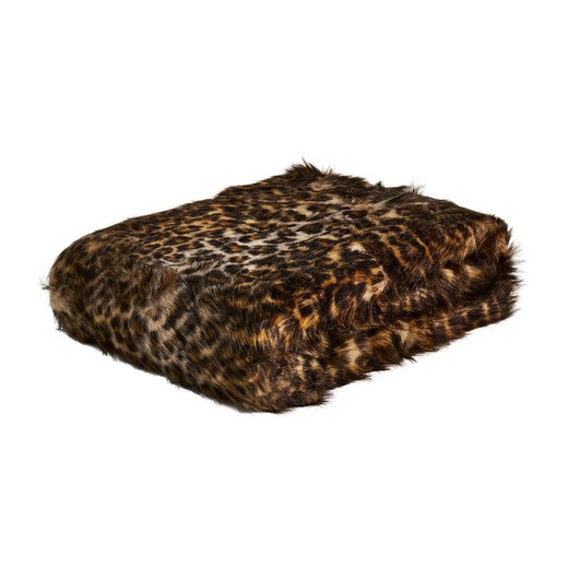 Brun Leopardfilt, 130x170x1cm