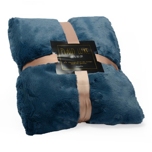 Cobertor Luxe Azul Meia-Noite 170 x 130 cm