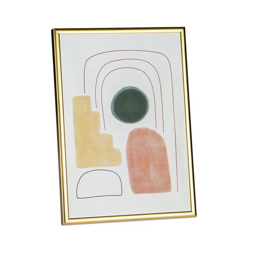 Goldfarbener Bilderrahmen aus Aluminium, 8,5" x 12" x 0,75" | Abstrakt