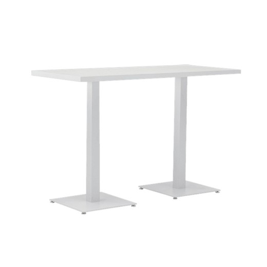 Mesa alta para jardín de aluminio en blanco, 160 x 70 x 106 cm | Orick