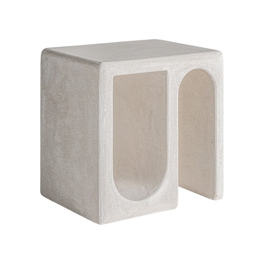 Table d'appoint en bois de manguier blanc cassé, 48 x 38 x 48 cm | Arnsberg