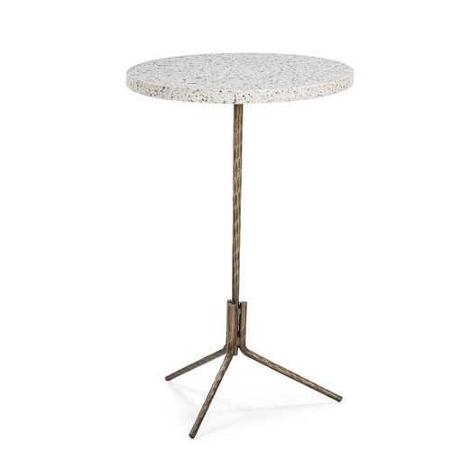 Βοηθητικό Τραπέζι από επιχρυσωμένο σίδερο, 44x44x67 cm