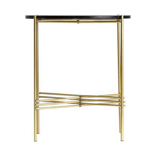 Parz Gold/Black Iron Side Table, Ø52x60cm