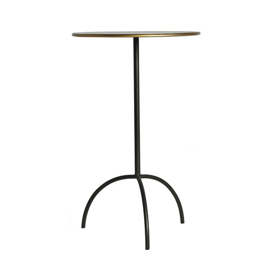 Tavolino in ferro Vische oro / nero, Øx37x59cm
