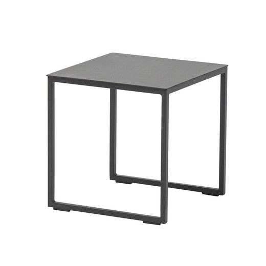 Aluminum garden side table in anthracite, 34.5 x 34.5 x 35 cm | Davis