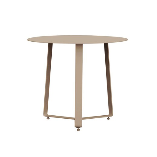Large aluminum garden side table in taupe, 60 x 60 x 55 cm | bangor