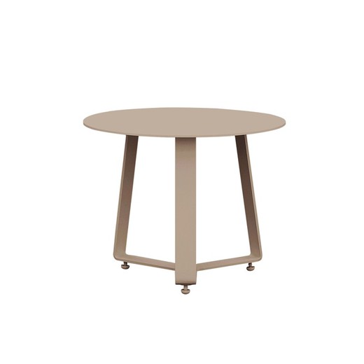 Small aluminum garden side table in taupe, 45 x 45 x 35 cm | bangor