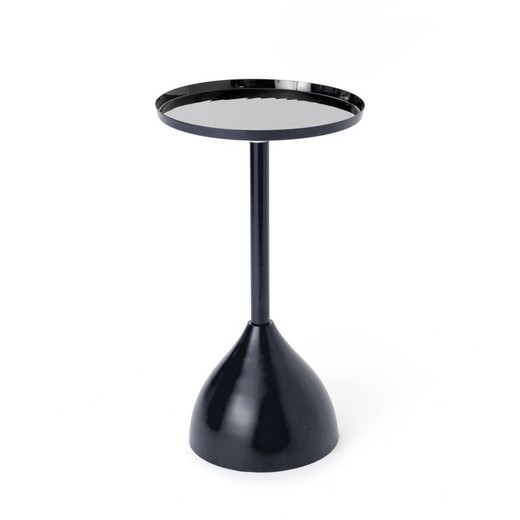 Table d'appoint en métal noir, 35 x 35 x 70 cm | Résolution