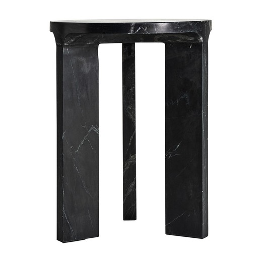 Dyrstad Black Marble Side Table, 35 x 35 x 46 cm