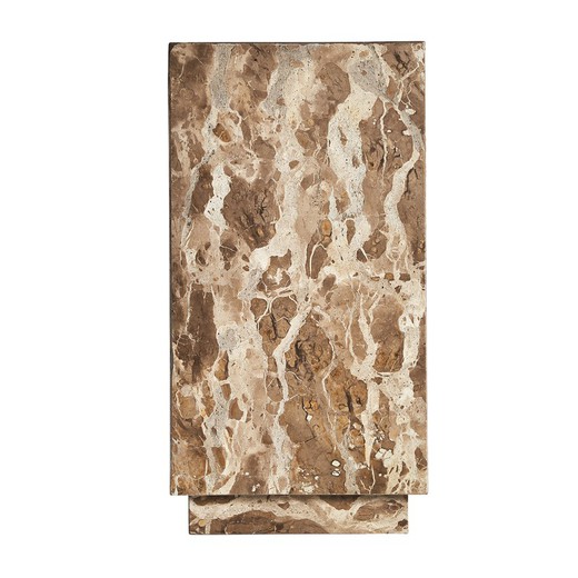 Grov Beige Marmor Sidobord, 30 x 30 x 59 cm