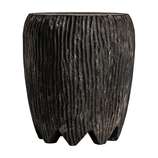 Stolik boczny Kepoi wykonany z naturalnego drewna suar, 45 x 45 x 48 cm