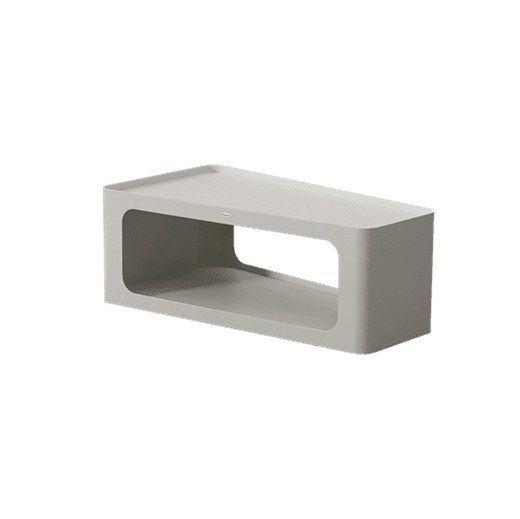 Mesa auxiliar para ampliación de aluminio en blanco, 55 x 100 x 37,5 cm | Corinto