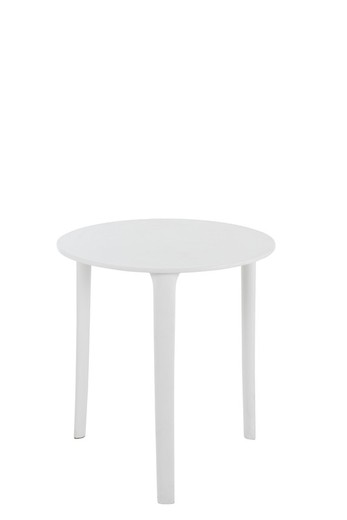 White Round Side Table, Ø70x77 cm