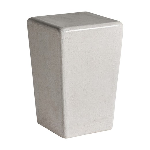 Stolik boczny Vasto z białego kamienia, 49 x 49 x 74 cm