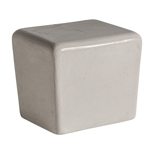 Stolik boczny Vasto z białego kamienia, 58 x 45 x 50 cm