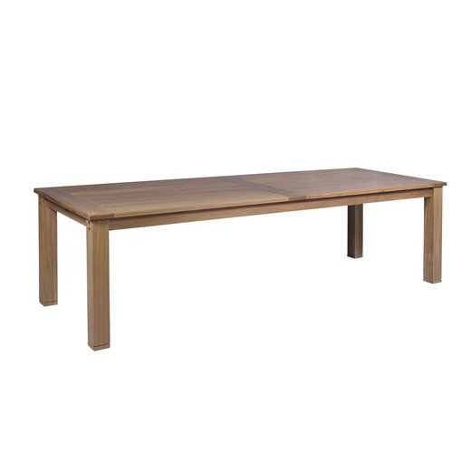 Mesa comedor de jardín de madera de teca en miel, 280 x 100 x 78,5 cm | Danao