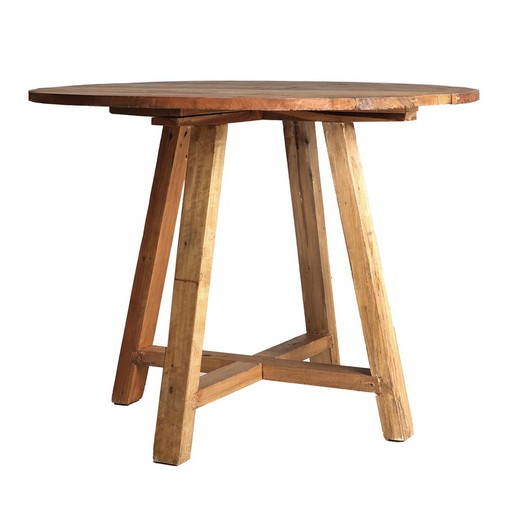 Delnice spisebord lavet af naturligt mahognitræ, 100 x 100 x 75 cm