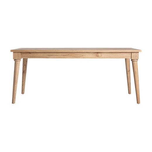 Mesa de jantar em madeira mindi natural, 180 x 90 x 76 cm | Nyry